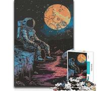 Rompecabezas para Adultos de 1000 Piezas: Astronauta contemplando el Espacio Diversión Familiar Regalo Divertido Apto para Mayores de 14 años 50x75cm