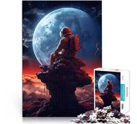 Rompecabezas para Adultos de 1000 Piezas Astronauta contemplando la Tierra Juego de ingenio Juego Educativo para cumpleaños y Navidad. 38x26cm