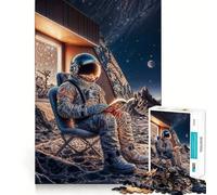 Rompecabezas para Adultos de 1000 Piezas Astronauta de Marte,Ideal para Amantes de los Libros Diversión Garantizada,Actividad Mental Inteligente,Tiempo de Ocio entretenido,Regalo para cumpleaños