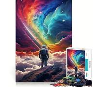 Rompecabezas para Adultos de 1000 Piezas Astronauta en tormenta de Nebulosa,Arte de Bordes precisos,Juego de Habilidad Mental,Juego Tranquilo,Regalo de cumpleaños para la Mente (38x52cm)