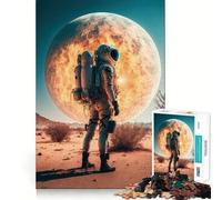 Rompecabezas para Adultos de 1000 Piezas Astronauta en un Nuevo Planeta,Arte de Bordes precisos,Juego de Habilidad Mental,Juego Tranquilo,Regalo de cumpleaños para la Mente (50x75cm)