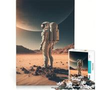 Rompecabezas para Adultos de 1000 Piezas: Astronauta en un Nuevo Planeta, Juego de ingenio, dificultad Alta, Toda la Familia 50x75cm
