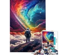 Rompecabezas para Adultos de 1000 Piezas Astronauta en una tormenta de Nebulosa Juegos relajantes Juego Educativo desafío Juguete Regalos de cumpleaños decoración de Pared (tamaño 38x26cm)