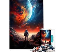 Rompecabezas para Adultos de 1000 Piezas Astronauta en una tormenta Nebulosa Juguetes adictivos para Cultivar la Paciencia Juegos Familiares Decoración Perfecta Regalo Divertido (Tamaño 38x52cm)