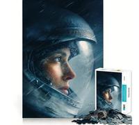 Rompecabezas para Adultos de 1000 Piezas Astronauta en una ventisca Encaja a la perfección Arte Juego Inteligente Regalo Juego Lento Arte (38x52cm)