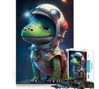 Rompecabezas para Adultos de 1000 Piezas Astronauta,Espacio,Dinosaurio,decoración,desafío Mental,Juguete para un Momento de diversión,Regalo de cumpleaños (38x52cm)