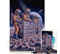 Rompecabezas para Adultos de 1000 Piezas Astronauta,Espacio,Música Rock,Corte Preciso,Diversión,Lógica,Juego de Habilidades,Relajación,Tiempo de Diversión,Regalo de Cumpleaños para la Mente (38x26cm)