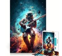 Rompecabezas para Adultos de 1000 Piezas Astronauta,Guitarra eléctrica,articulaciones Suaves,Divertido Juego cognitivo,Juguete para Jugar casualmente,Regalo de cumpleaños para la Mente (50x75cm)