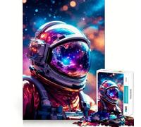 Rompecabezas para Adultos de 1000 Piezas,Astronauta Morado,diseño Limpio,decoración,desafío Mental,Juguete,Momento Acogedor,Regalo de cumpleaños (50x75cm)
