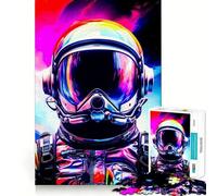 Rompecabezas para adultos de 1000 piezas Astronauta,Nebulosa Espacial,Articulaciones Precisas,Juego de Desafío Mental,Juguete para Momentos Divertidos y Relajados,Arte Navideño para el Hogar (38x26cm)