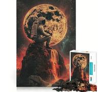 Rompecabezas para Adultos de 1000 Piezas Astronauta perdido en el Espacio Arte de Corte preciso Actividad Mental Divertido Juego para Relajarse Decoración navideña para el hogar (50x75cm)