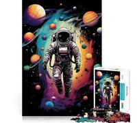 Rompecabezas para Adultos de 1000 Piezas Astronauta,Planetas Coloridos,Corte Premium,Juego de concentración,Diversión,Tiempo Libre, (50x75cm)