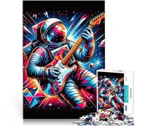 Rompecabezas para Adultos de 1000 Piezas Astronauta Rock and Roll Matar el Tiempo en Vacaciones en casa Decoración 38x26cm