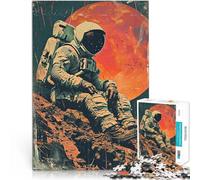 Rompecabezas para Adultos de 1000 Piezas Astronauta Solitario de Marte Corte de precisión Actividades Divertidas en casa, Regalos de cumpleaños, Regalos de Viaje, 75x50cm