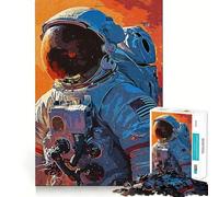 Rompecabezas para Adultos de 1000 Piezas Astronautas,artísticos,de Ajuste, estimulan la lógica y la Habilidad Juego Lento Regalo Ideal para Navidad (38x52cm)