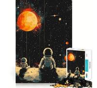 Rompecabezas para Adultos de 1000 Piezas Astronautas en un Planeta lejano Diseño Limpio y Elegante Ideal para ejercitar la Mente Momentos de Relax Regalo de cumpleaños (50x75cm)