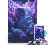 Rompecabezas para Adultos de 1000 Piezas: Astronautas flotando, Juegos relajantes, ejercita tu Cerebro y Tus Manos, cumpleaños 38x52cm
