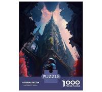 Rompecabezas para Adultos De 1000 Piezas Astronauts Dark Cathedral Rompecabezas para Adultos Juguete Decoración De Pared Decoración del Hogar Regalos para Amigos Y Familiares 52x38cm/1000pcs
