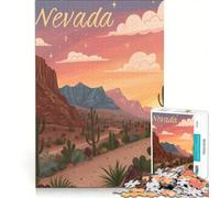 Rompecabezas para Adultos de 1000 Piezas Atardecer en el Desierto de Nevada decoración de Pared Regalo de cumpleaños para Fortalecer el Amor Entre Parejas 50x75cm