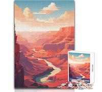 Rompecabezas para Adultos de 1000 Piezas, Atardecer en el Gran Cañón, Juego Imposible, Corte de precisión, Regalo de Amigo Secreto, tamaño 50x75cm