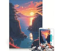 Rompecabezas para adultos de 1000 piezas Atardecer en el horizonte Juegos relajantes ideales para pasar el tiempo en casa durante las vacaciones Un regalo estupendo para los amantes de los videojuegos