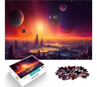 Rompecabezas para Adultos de 1000 Piezas Atardecer en la Galaxia Juego desafiante y Juego Familiar Regalos de Amigo Secreto 75x50cm
