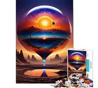 Rompecabezas para Adultos de 1000 Piezas Atardecer en un Planeta Desconocido Juguete Educativo para Juegos de desafío Decoración de Pared Regalo Ideal para cumpleaños (tamaño 75x50cm)