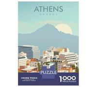 Rompecabezas para Adultos De 1000 Piezas Athens Greece Travel Print Rompecabezas Juegos Familiares Pero Divertidos Y Humorísticos Cumpleaños 70x50cm/1000pcs