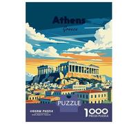 Rompecabezas para Adultos De 1000 Piezas Athens Greece Travel Rompecabezas para Adultos Juegos Divertidos para La Diversión Familiar Juego Desafiante Regalos 70x50cm/1000pcs