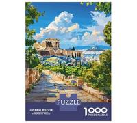 Rompecabezas para Adultos De 1000 Piezas Athens, Greece Travel Rompecabezas para Adultos Juegos Relajantes Decoración del Hogar Desafío Educativo 70x50cm/1000pcs