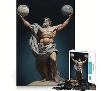 Rompecabezas para Adultos de 1000 Piezas Atlas con Dos Planetas,diseño Limpio y Elegante,Juguete para un desafío Mental,Ideal para Momentos de Ocio y como Regalo de cumpleaños (38x26cm)