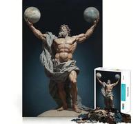 Rompecabezas para Adultos de 1000 Piezas Atlas sosteniendo Dos Planetas Juego de articulaciones afiladas Desafío Mental Juguete para Momentos de diversión y relajación Decoración para el hogar