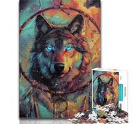 Rompecabezas para Adultos de 1000 Piezas Atrapa a un Lobo, un Juego desafiante y Familiar con Piezas de Formas aleatorias Totalmente entrelazadas de 75x50cm