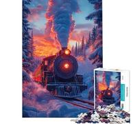 Rompecabezas para Adultos de 1000 Piezas Atravesando el Resplandor del Invierno - Juego práctico - Desafío difícil Toda la Familia (tamaño 38x52cm)