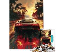 Rompecabezas para Adultos de 1000 Piezas Audi Negro Coche Moderno Juguete de Rompecabezas para Adultos decoración de Pared desafío difícil cumpleaños (tamaño 38x52cm)