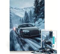 Rompecabezas para Adultos de 1000 Piezas Audi R en la Nieve Juego de articulaciones afiladas Desafío Mental Juguete para Momentos de diversión y Tranquilidad Arte navideño para el hogar (38x52cm)
