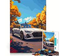 Rompecabezas para Adultos de 1000 Piezas Audi RS Sunny Nature Art Premium Cut Play Focus Fun Game Idle Fun Time Xmas Leisure Gift (38x26cm)