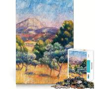 Rompecabezas para Adultos de 1000 Piezas,Auguste Renoir Montagne,Juego de Ajuste Exacto,Juego de Habilidad Mental,Juego Libre,Escena navideña,Arte (50x75cm)