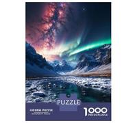 Rompecabezas para Adultos De 1000 Piezas Aurora Borealis Rompecabezas para Adultos Juego Práctico Análisis Y Lógica Cumpleaños Y Navidad 70x50cm/1000pcs