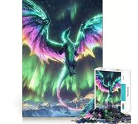 Rompecabezas para Adultos de 1000 Piezas Aurora Genesis Dragon Clean Fit Decor Juguete de desafío Mental Tiempo de Juego Acogedor Regalo de cumpleaños Arte (38x52cm)