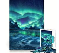 Rompecabezas para Adultos de 1000 Piezas Auroras Que abrazan,Arte de Corte Fino,diversión para Resolver Problemas,Juego para Momentos acogedores,decoración navideña para la Pared 38x52cm