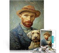 Rompecabezas para Adultos de 1000 Piezas Autorretrato con Perro Juego desafiante y Juego Familiar Cumpleaños 38x26cm