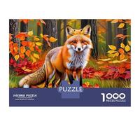 Rompecabezas para Adultos De 1000 Piezas Autumn Fox in Forest Rompecabezas para Adultos Juego Práctico Análisis Y Lógica Cumpleaños Y Navidad 38x26cm/1000pcs