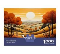 Rompecabezas para Adultos De 1000 Piezas Autumn Landscape with Deer Rompecabezas para Adultos Juguetes Antiestrés Decoración Actividades Divertidas En Casa 38x26cm/1000pcs