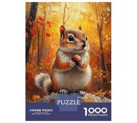 Rompecabezas para Adultos De 1000 Piezas Autumn Squirrel with Nut Rompecabezas Juego De Ingenio Aliviador del Estrés Difícil Y Desafiante 70x50cm/1000pcs