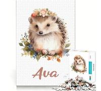 Rompecabezas para Adultos de 1000 Piezas AVA Nursery Erizo Ajuste Arte Lógica Habilidad Juego Lento Juego Navidad Regalo Tranquilo (38x26cm)