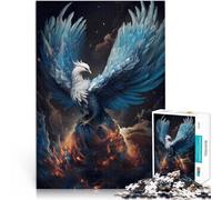 Rompecabezas para Adultos de 1000 Piezas Ave Fénix Mística Juguetes de Entretenimiento Familiar con póster a Juego y Hoja de Trivia 52x38cm