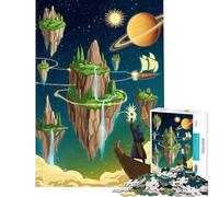 Rompecabezas para Adultos de 1000 Piezas Aventura en Islas flotantes de fantasía Explora Tierras místicas en el Cielo Difícil y desafiante Juegos educativos y relajantes para Mayores de 14 años