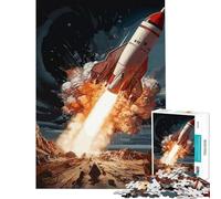 Rompecabezas para Adultos de 1000 Piezas Aventura Intergaláctica Rompecabezas de 1000 Piezas Juguete Decoración de Pared para diversión Familiar Regalos de cumpleaños (38x26cm)