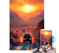 Rompecabezas para Adultos de 1000 Piezas Aventura Todoterreno al Atardecer Ideal para cumpleaños Navidad decoración del hogar y Pared para Mayores de 14 años 50x75cm